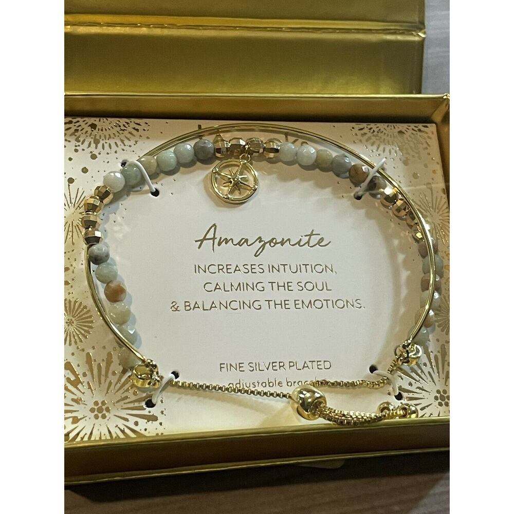 LA ROCKS Amazonite Adjustable Cuff BRACELET